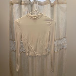 Small SHEIN white cropped long sleeve